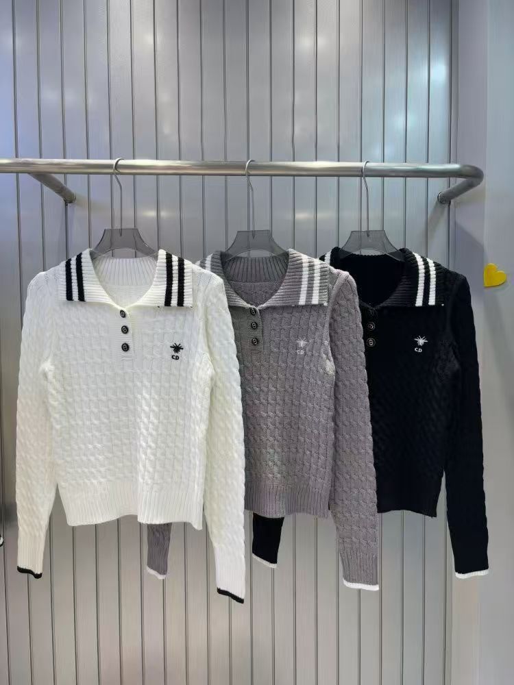 Designer Sweaters Women Pullovers Designer Knitting Sweater Cashmere Jumper Tops Embroidery Knitwears Ladies Knits Autumn Winter Clothes Outdoor