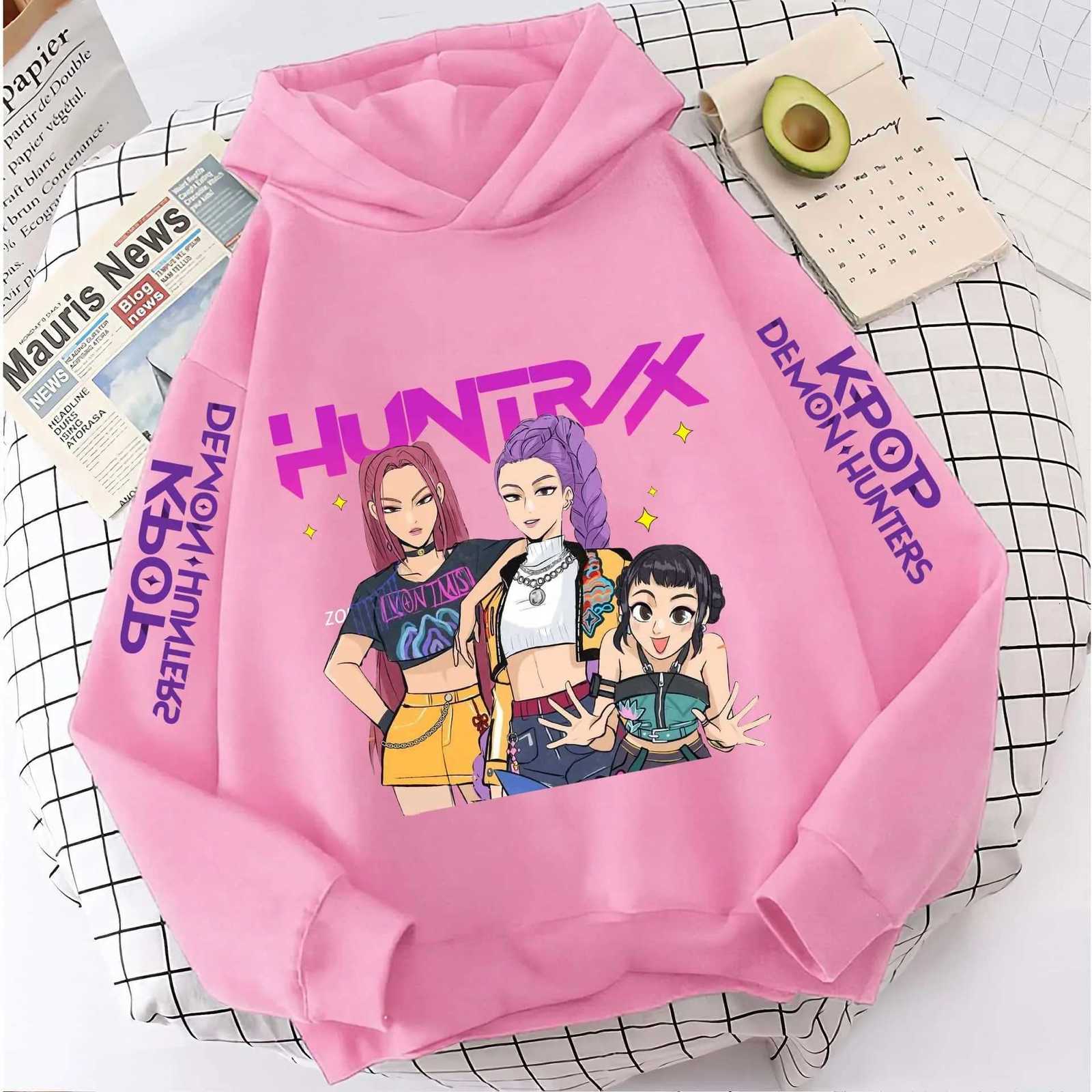 Sweats à capuche imprimés Devil Hunter pour garçons et filles, sweat-shirts chauds d'automne et d'hiver, vêtements à la mode pour enfants xj25120