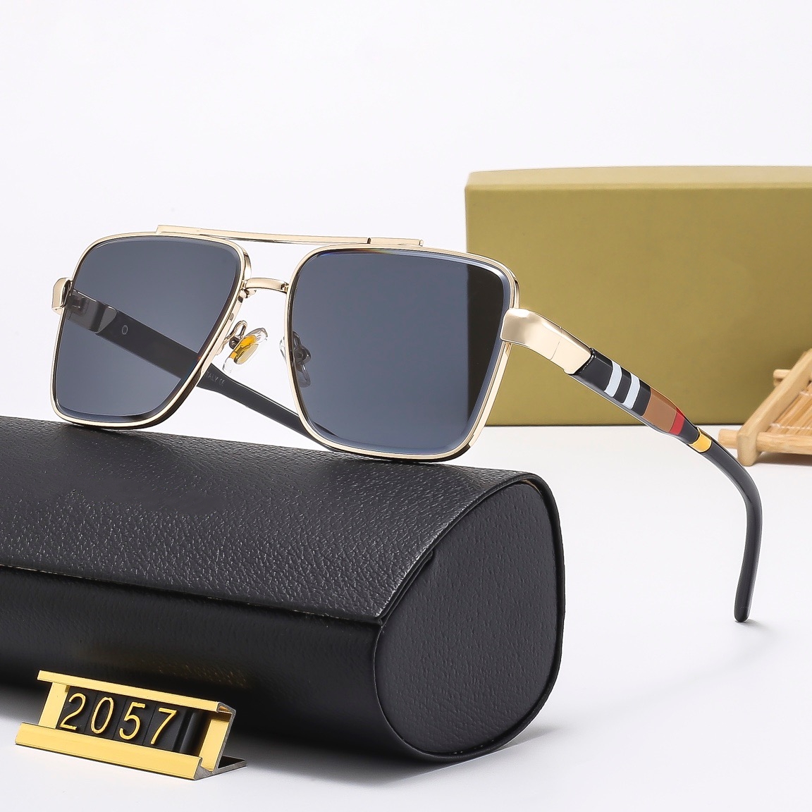 Designer Sunglasses Mens Womens Rectangle Arabesque Square Sunglasses 2529 Luxury Outdoor Goggles Radiation Protect UV400 With Box