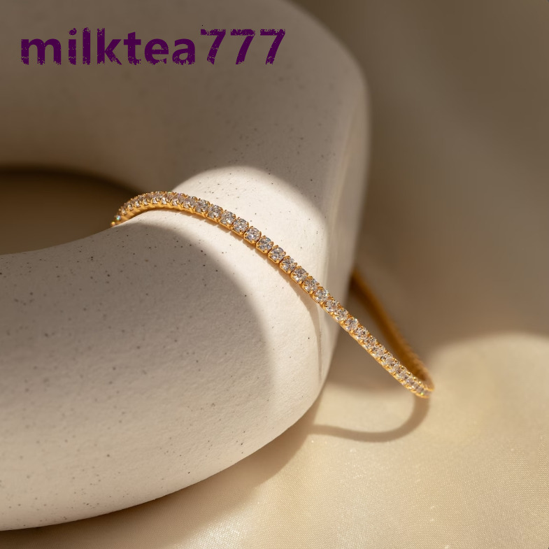 Wedding Jewelry Classic Diamond Tennis Bracelet Gold Plated Moissanite Tennis Bracelet