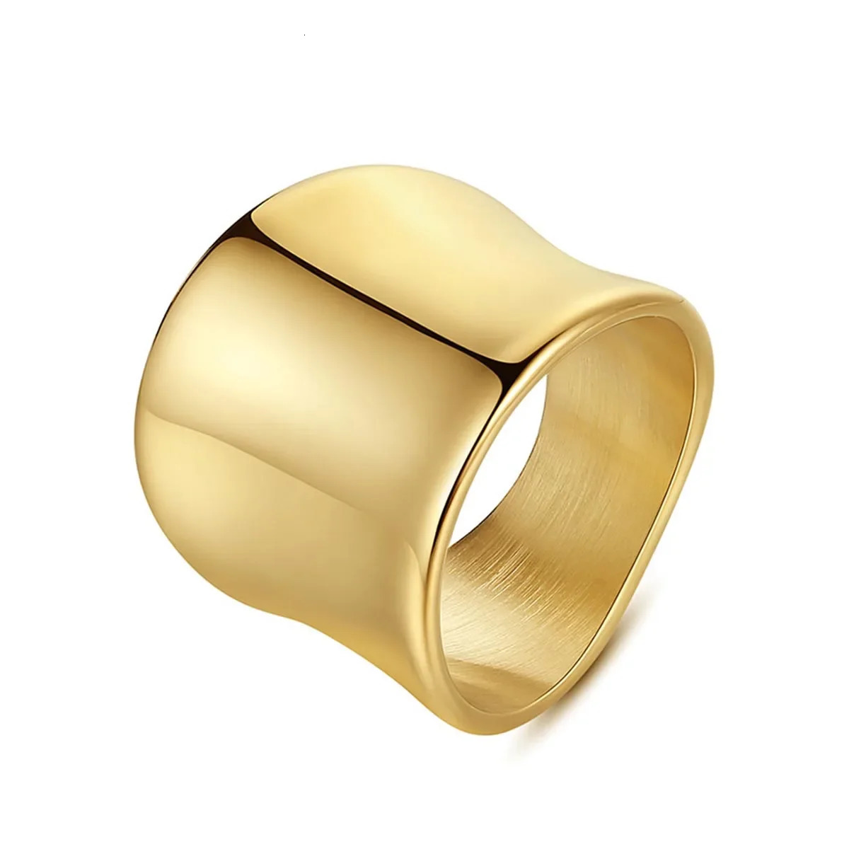 Couple Rings Retro Fashion Glossy Steel Unisex Hip Hop Punk Rings Cool Stuff Massive Ring Wedding Ring Gift 251202
