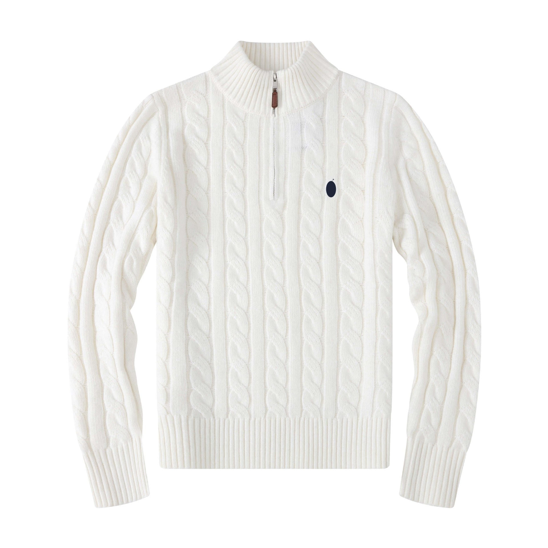 Ralfs Laurent Quarter Zip Men Winter Warm Multi Colors Cable Knit Sweater Designer Ralphhh Laurennn Polo Knitwear Stand Collar Jumpers Embroidery Po