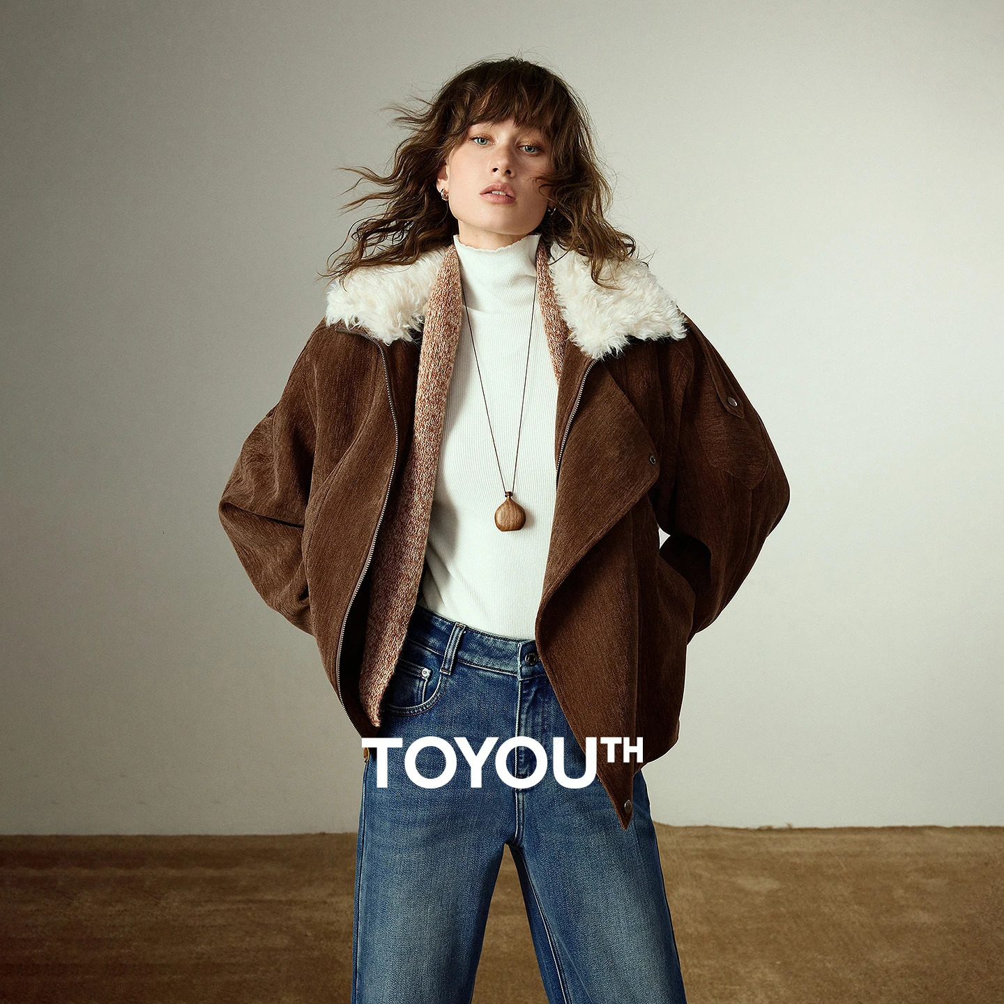 TOYOUTH femmes coton rembourré manteaux hiver rétro Chenille Style nomade chaud en peluche col veste manteaux 251205
