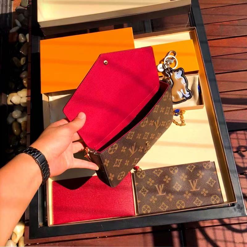 handbag1586 Luxurys Designer Bag Women Handbag Favorite Multi Accessories 3 Pcs/set Woman Crossbody Purse Flowers Shoulder Lady Leather Messenger Ba