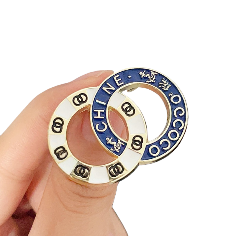 Broche design Double C Style - Broche Luxe avec Strass Perle, Broche de Luxe, Broches Femme Designer Bijoux Tendance