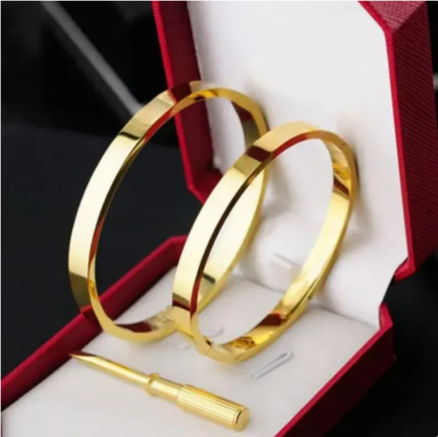bracelet designer jewelry bracelet women men rose gold Titanium Steel Classic 16 to 21 size bangle luxe Fashion designer alloy valenines day Christm