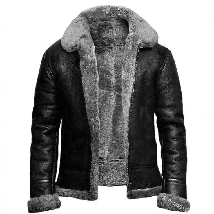 Mens Long Sleeve Fur Coat Integrated Leather And Fur Ordinary Style Autumn Winter Independent Station Cross-Border Outerwear 251205BJ