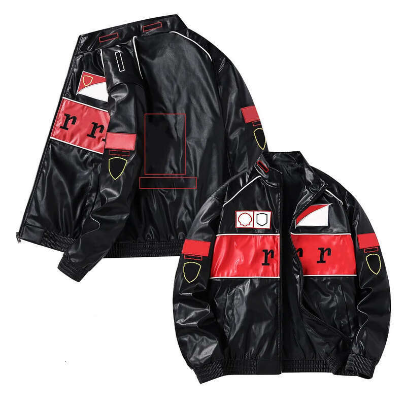 F1 Racing Suit Veste Formule 1 Nouvelle Veste En Cuir Hommes Femmes Rétro Moto Équitation Coupe-Vent Veste Biker Racing Zippers Manteau