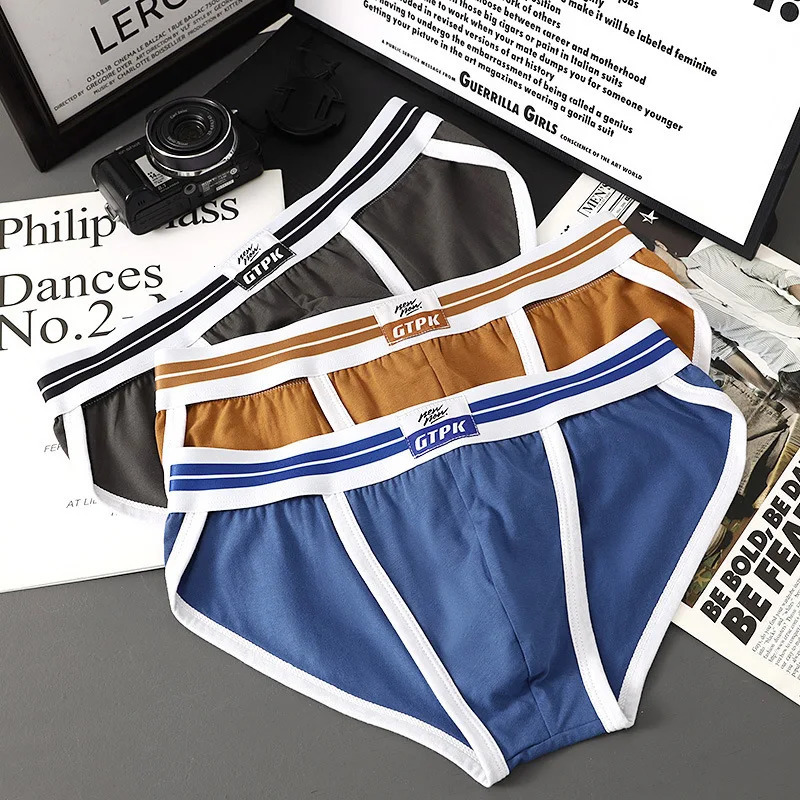 Fashion Mens Cotton Briefs High Quality Comfortable Underpants Mid-rise Breathable Soft Triangle Underwear Panties Cueca Homme 251129