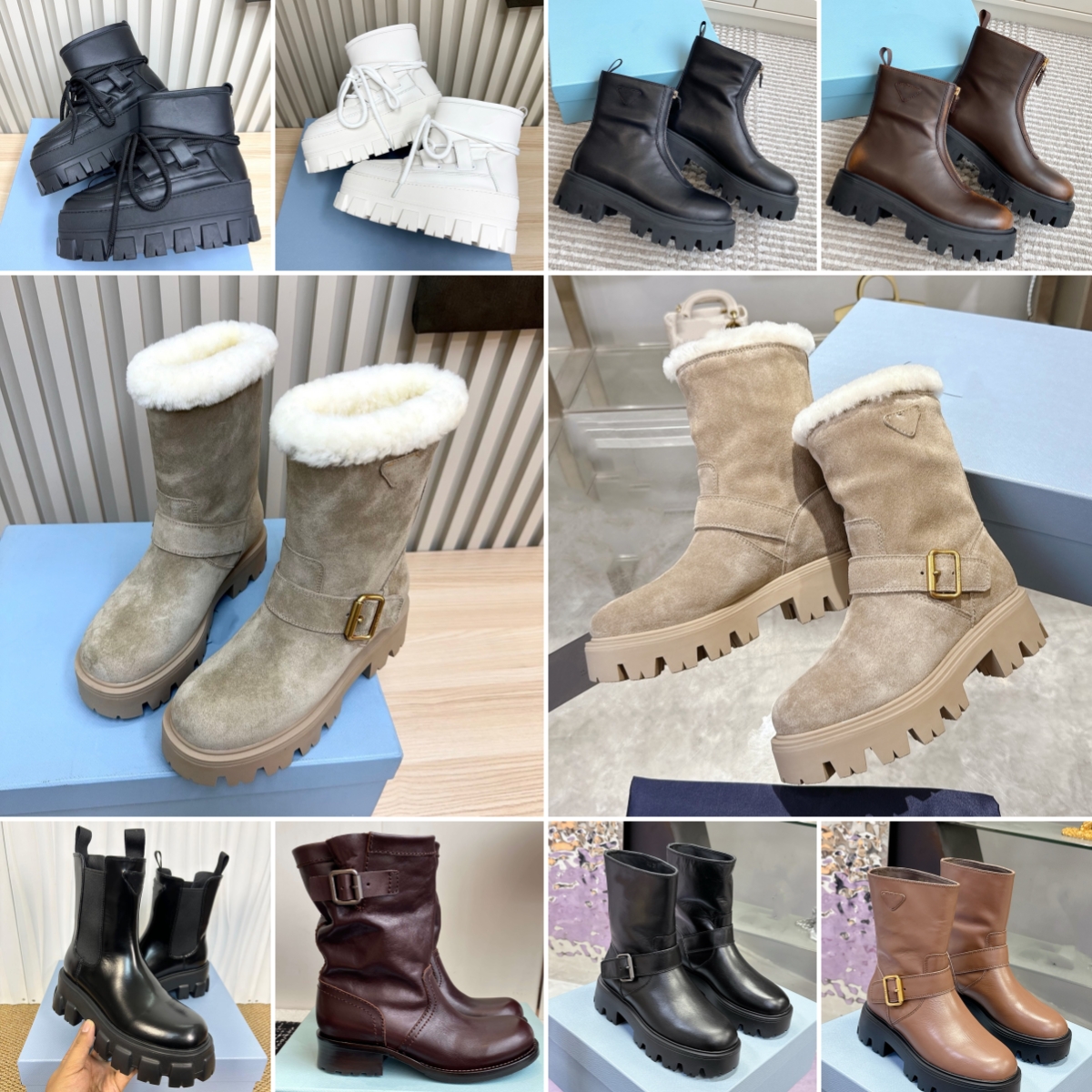boots designer boot snow boots womens boots mens boots fur boots ankle leather boots winter boots women round toe lace-up short boots womens designe
