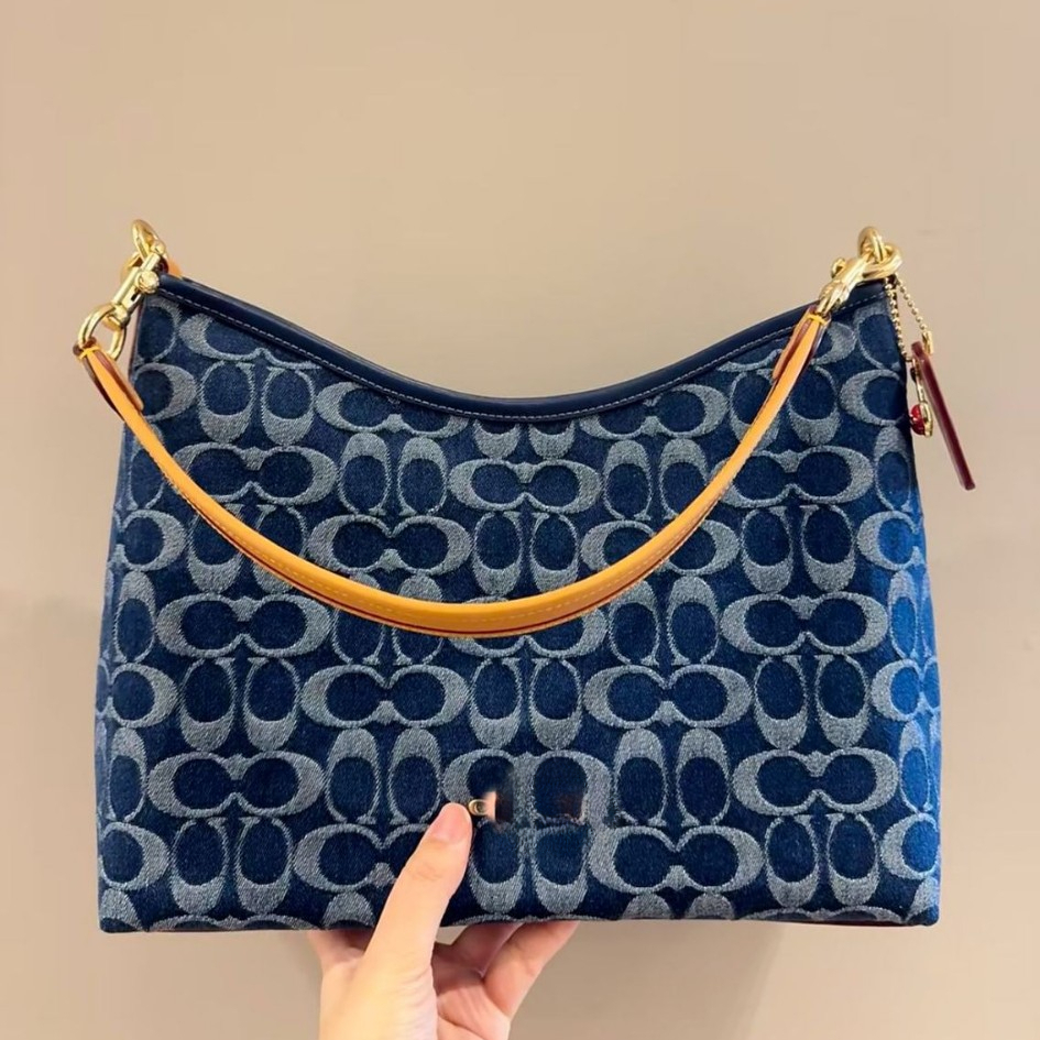 New denim color series denim dark blue designer armpit bag stray bag Boston handbag shoulder bag backpack