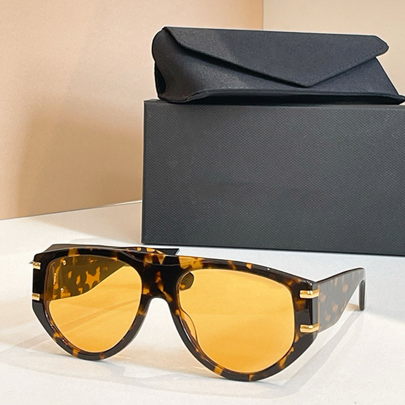 DD Griffe Sunglasses Men Designer New Yellow havana acetate Pilot Frame Modern Fashion Design Metal Logo Sunglasses 4499 with Box