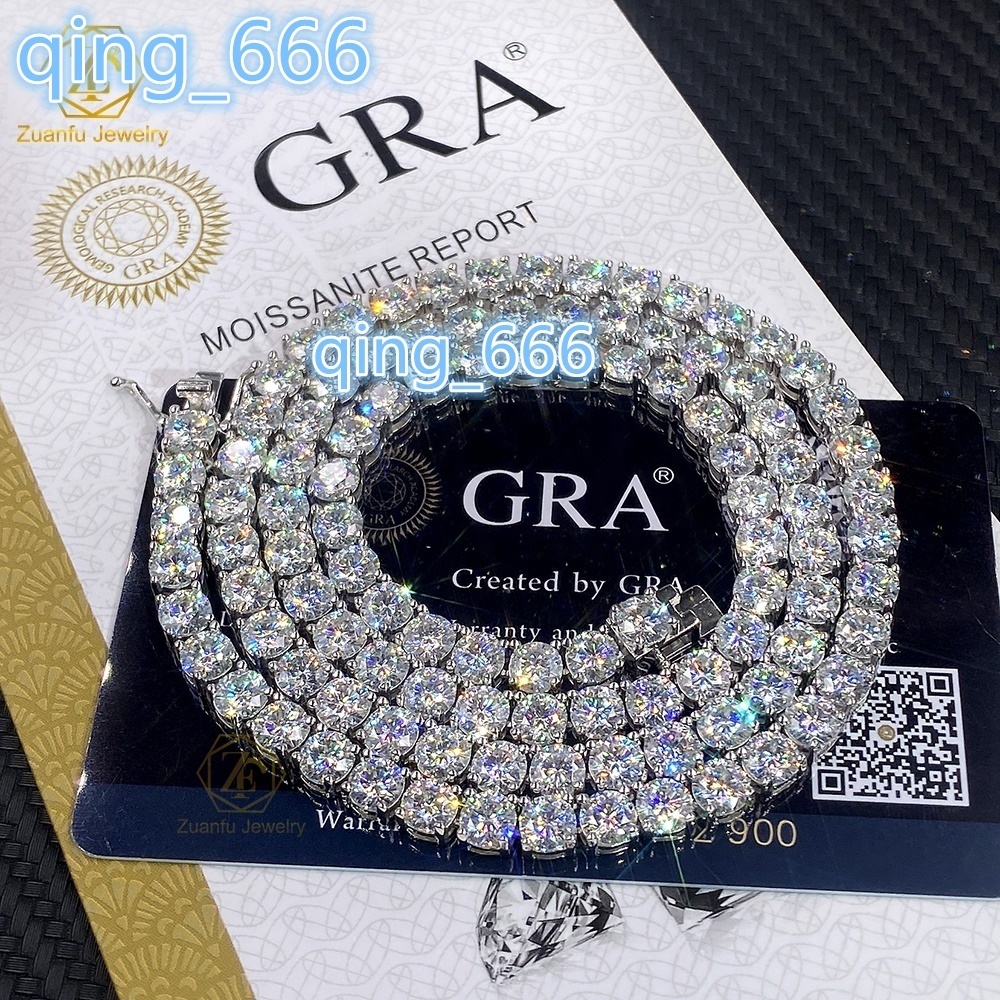 High Quality 925 Sterling Silver Chain Bracelet Tennis Pass Diamond Tester Iced Moissanite Tennis Bracelet 2mm 65mm Sizes