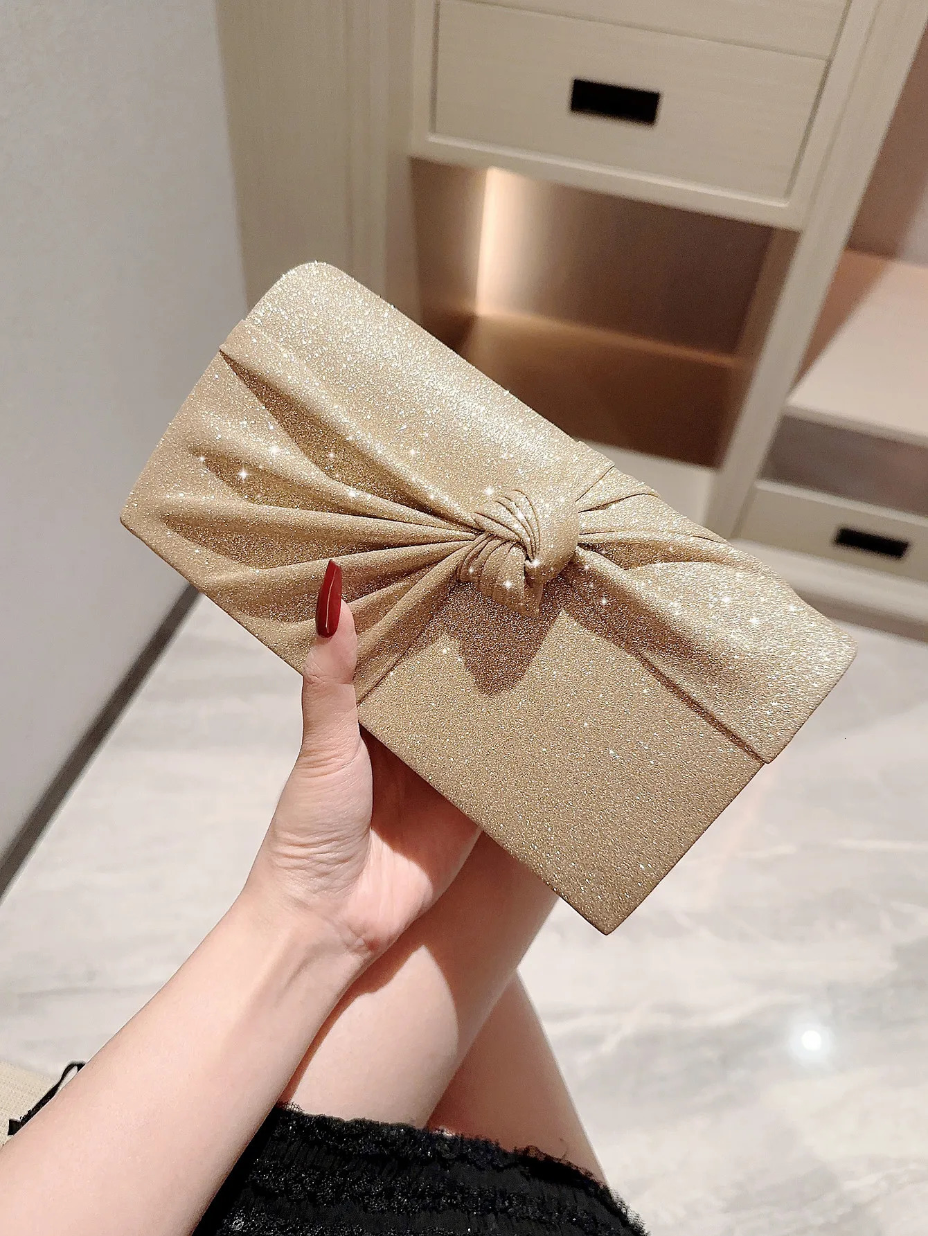 Borsa da sera da donna classica con patta e croce scintillante, pochette da festa, borsa da ballo, borsa da sera, borsa da abito, borsa da sposa 251