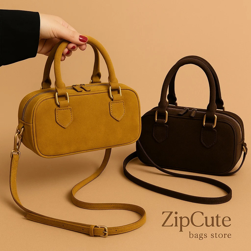 Fashion suede autumn and winter trend matte womens handbag messenger bag simple and exquisite temperament bag solid color v 251202