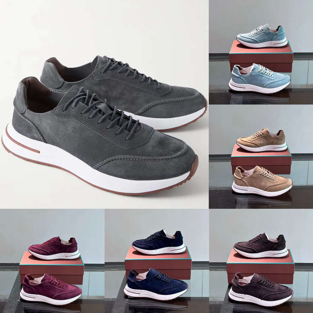 2026 Designer Mens Chaussures Baskets en daim Chaussures Ultra-légères Hommes Plate-forme Robe confortable Casual Sports de course Marche Mode En