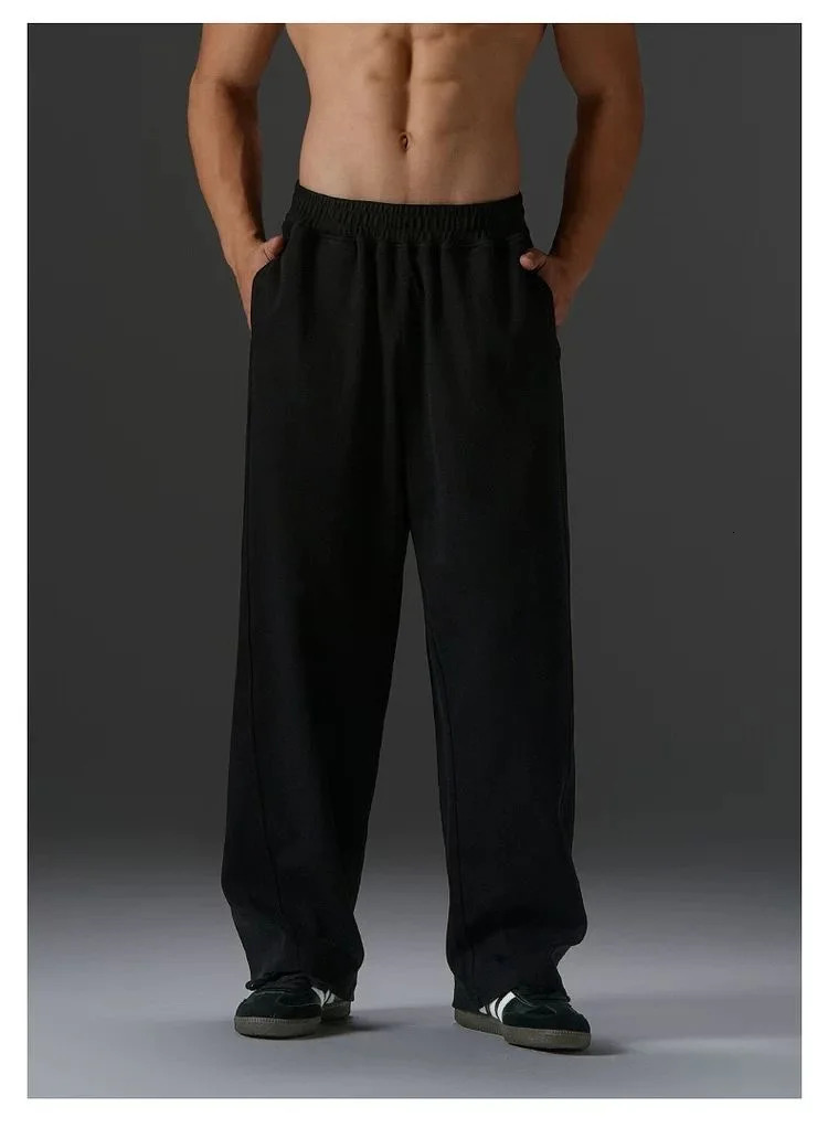 Joggers de gran tamaño a la moda para hombre, pantalones Cargo estéticos Y2K, ropa de calle, pantalones de pierna ancha para correr, gimnasio 251202