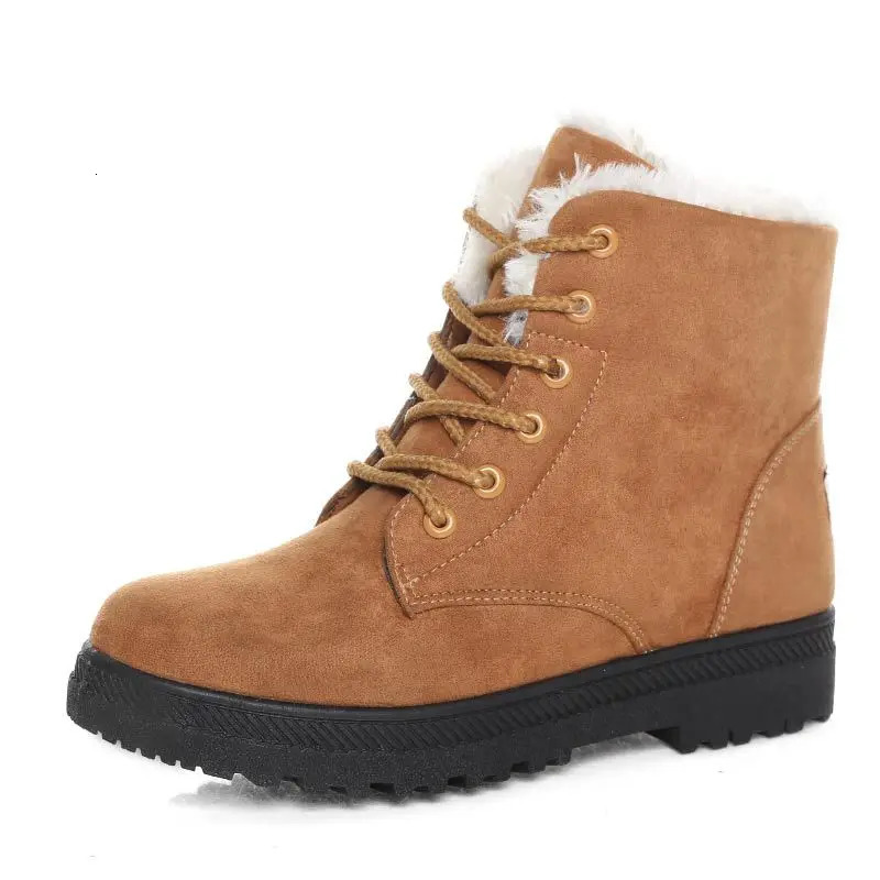 2025 Winter Fashion Womens Boots Thickened Warm Cotton Shoes Suede Thick Soled Non-slip Woman Sneakers Casual Snow Boots 251204