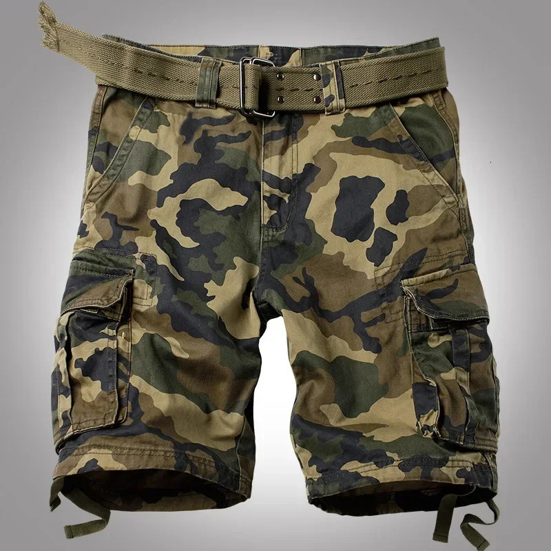 European and American Trendy Young Mens Spring and Summer Fashionable and Versatile Casual Workwear Camouflage Shorts 251205