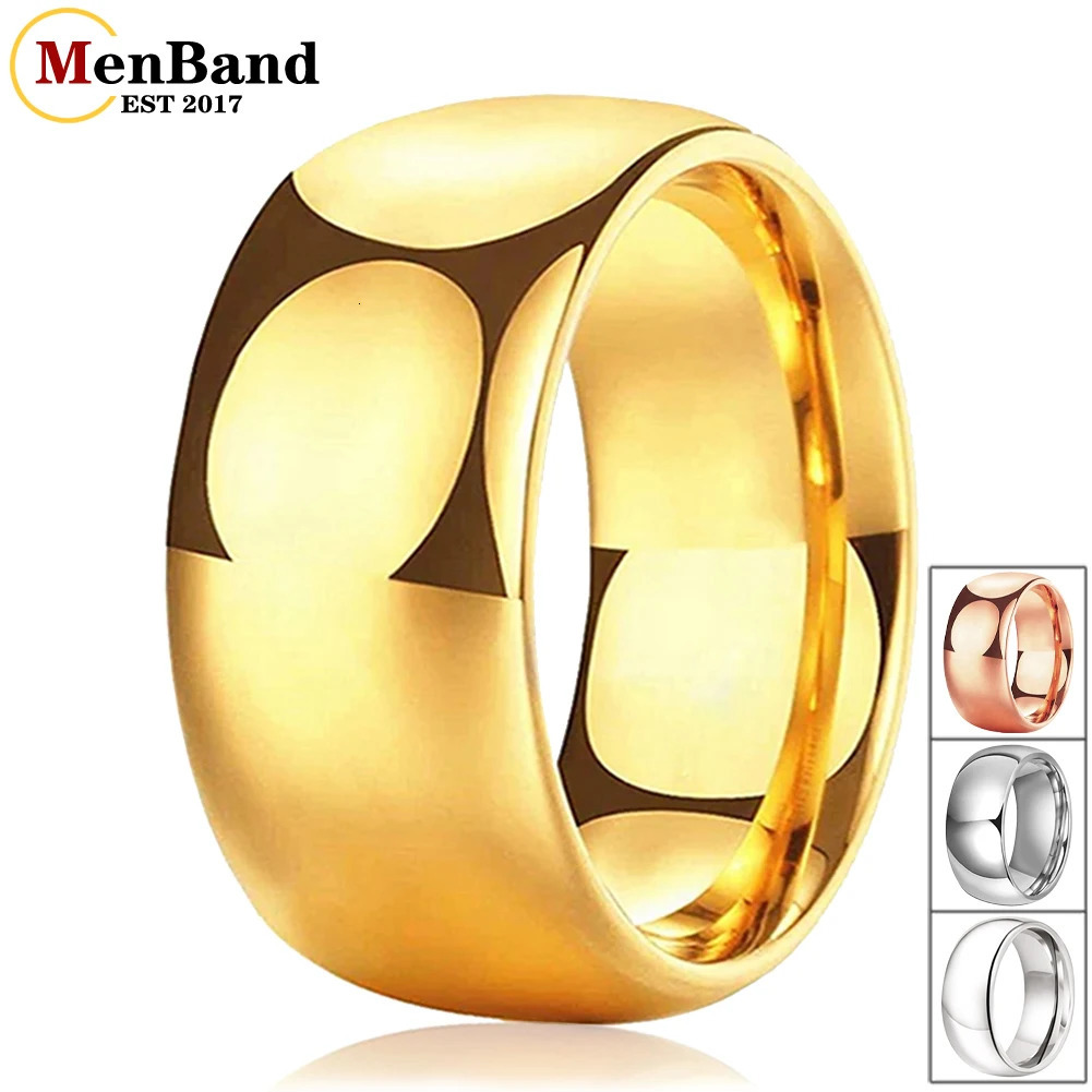 MenBand Classic 10mm Men Tungsten Rings Wedding Band Fashion Jewellery Dome High Polishing Comfort Fit 7-15 251202