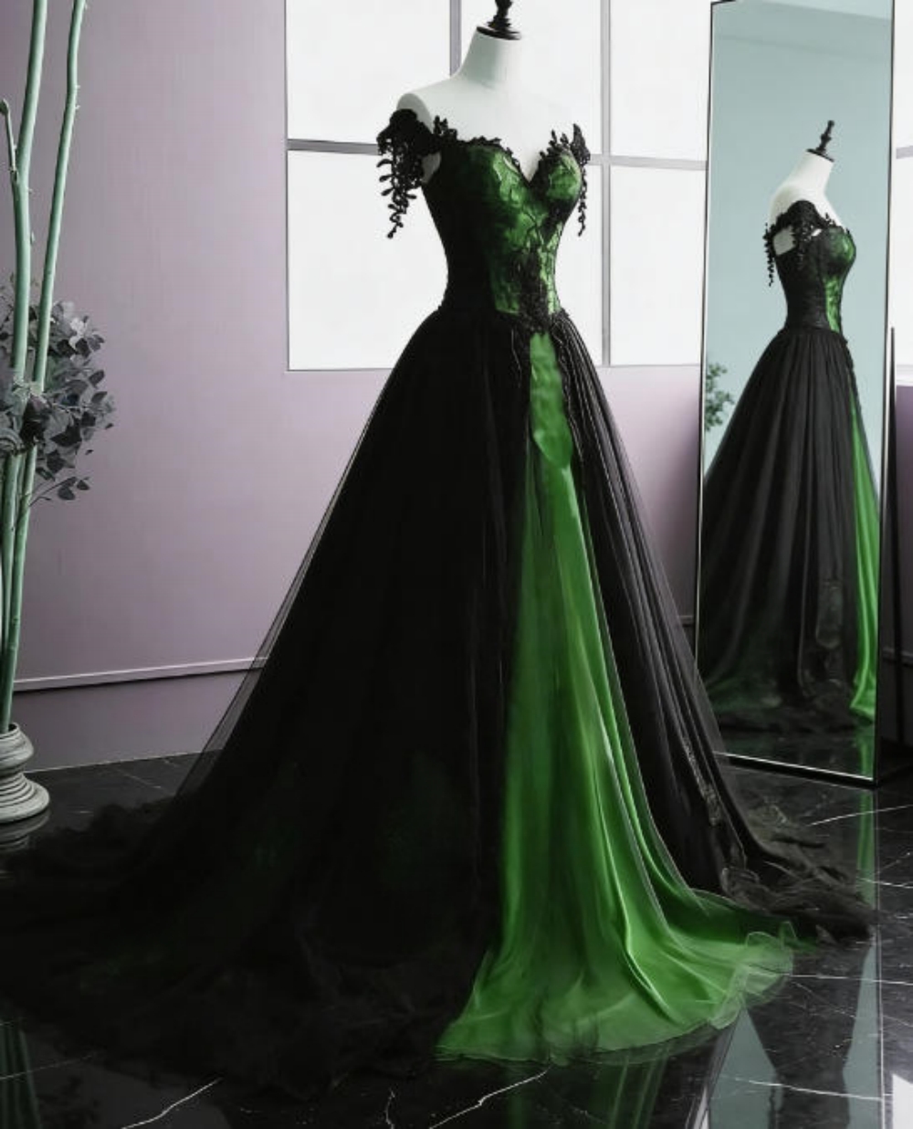 Vintage Black And Green A-Line Wedding Dresses Lace Appliques Off-Shoulder Sweetheart Medieval Bridal Gowns Pastrol Vestidos De Novia 2026