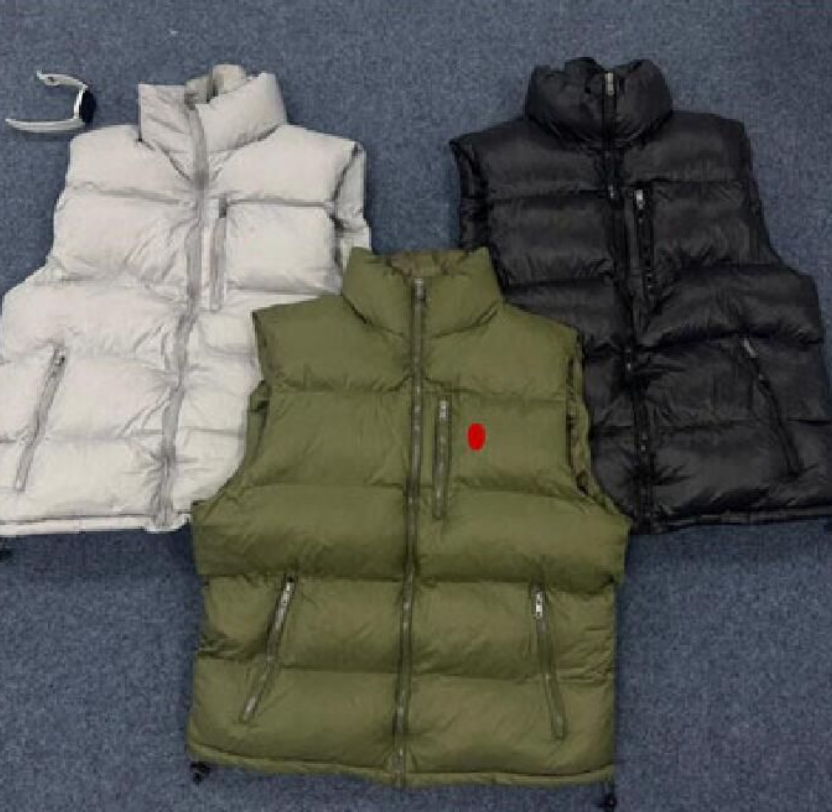 Men's Puffer Vest Mens Waistcoat Winter horse Down Vests Couple Bodywarmer Womens Jacket Sleeveless Warm Embroidered Thick Outwear Clothing Gil