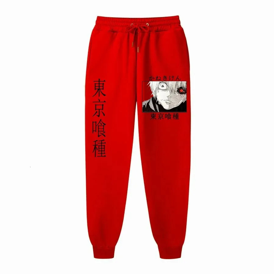 2024 Autumn and Winter Mens Jogging Pants Tokyo Ghoul Anime Print Versatile Casual Comfortable Fleece Sweatpants S3XL 251129