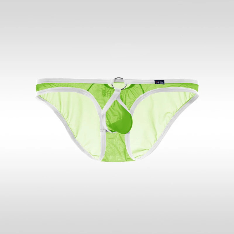 Mens underwear triangle underpants sexy low waist ultra-thin high cross tight single layer U convex briefs 251129
