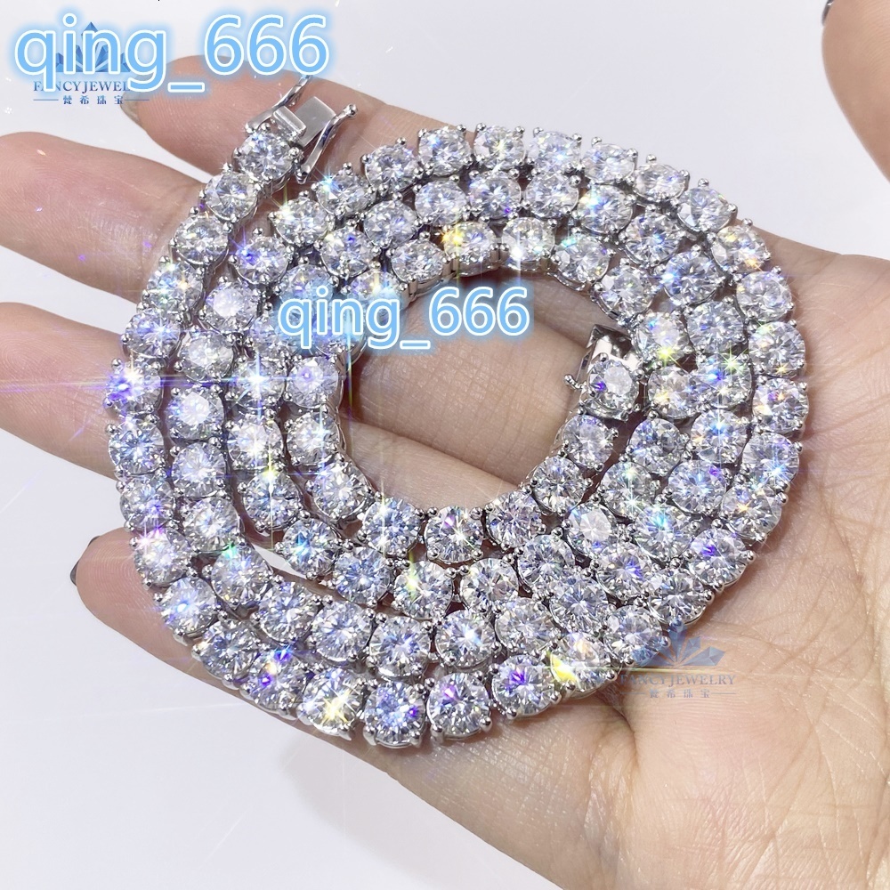 Certified Lab Grown Diamond Tennis Chain 10K 14K 18K Gold 3MM 4MM 5MM Vvs Lab Created Diamond Tennis Chain