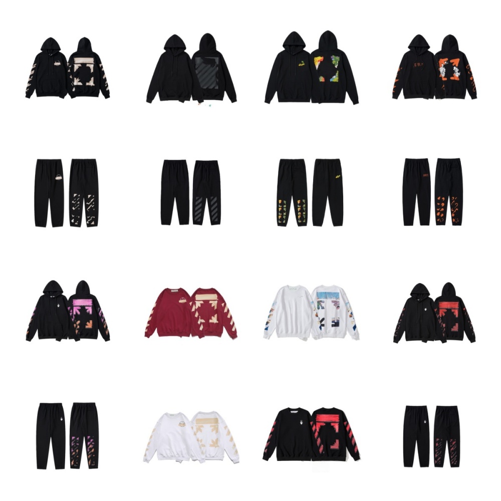 OFF Designer Sweat à capuche pour hommes marque sweat à capuche femme sweat-shirt mode pull survêtement loisirs pantalons de survêtement blanc jo