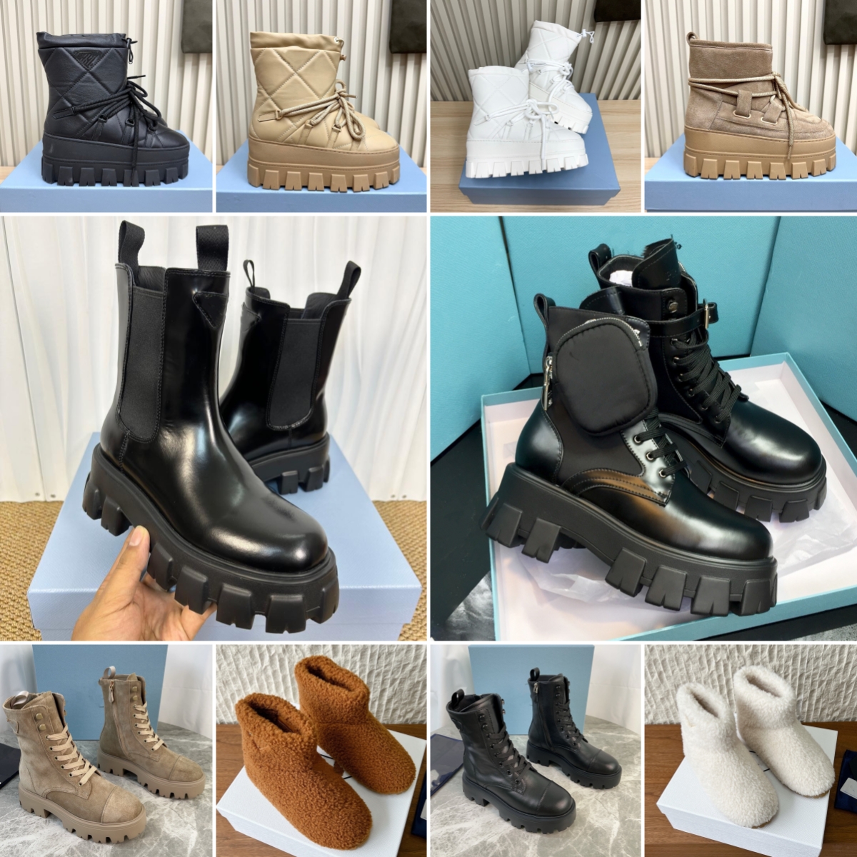 pdboots designer boot snow boots womens boots mens boots fur boots ankle leather boots winter boots women round toe lace-up short hunters rain boots