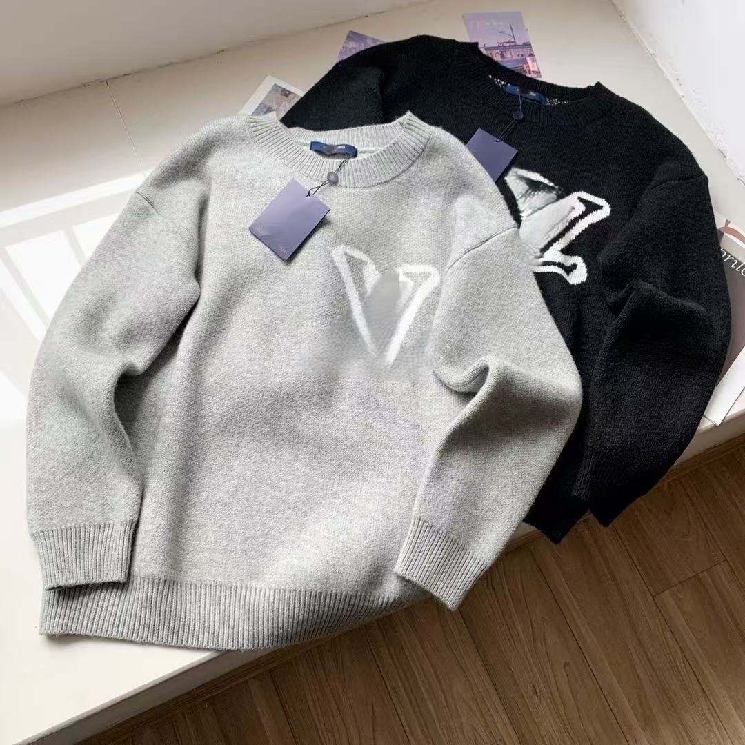 2025 L LOGO tricoté pull à col rond unisexe pour l'automne et l'hiver Designer hommes pull tricoté Hop Casual Sports pull à manches longues homme