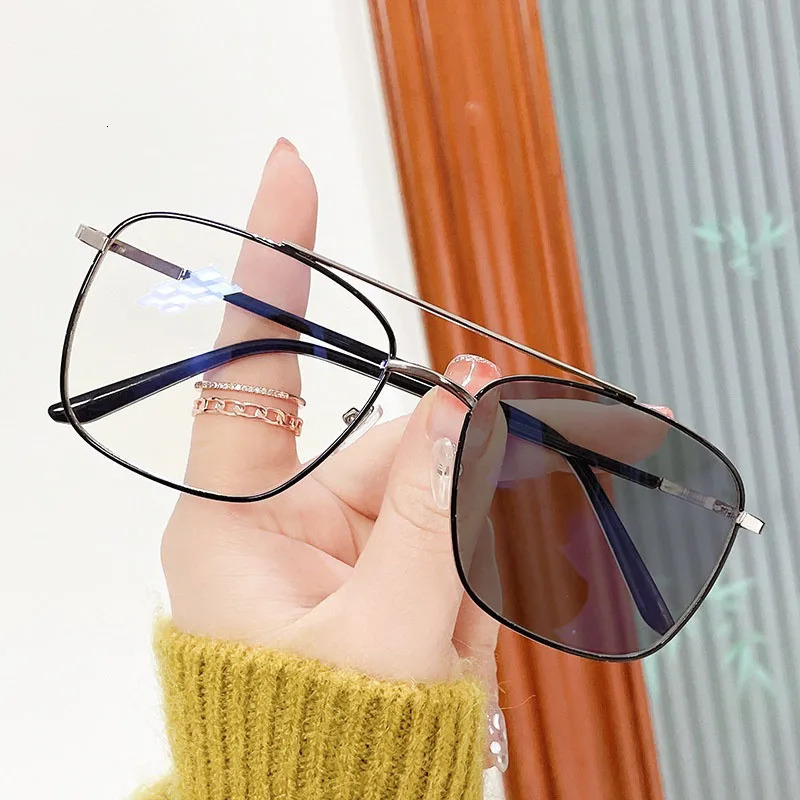 Lunettes de soleil pochromiques en métal pour hommes et femmes, rétro, carrées, élégantes, caméléon, anti-conduite, UV400 251205
