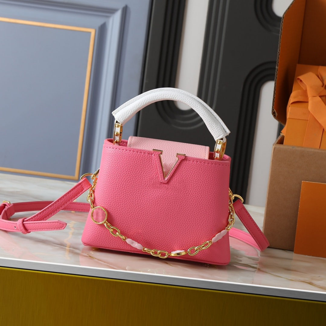 25SS Top Luxury Handbags Designers Capucines Lady Bag Cowhide Leather Shoulders Crossbody Bag Evening Bags Women Flower Totes Bags Commute Bag Purse