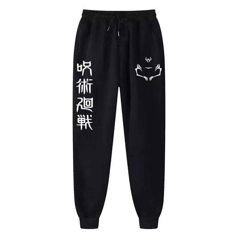 Pantaloni della tuta da uomo alla moda pantaloni da jogging in lana con stampa anime pantaloni casual alla moda versatili da corsa unisex S3XL 25112