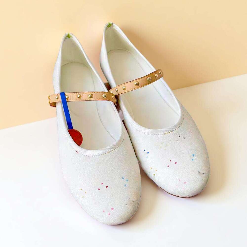 Chaussures plates de ballet de styliste pour femmes Takashi murakami Mary Jane Mocassins de luxe, sandales de mode en cuir verni doré, pantoufles
