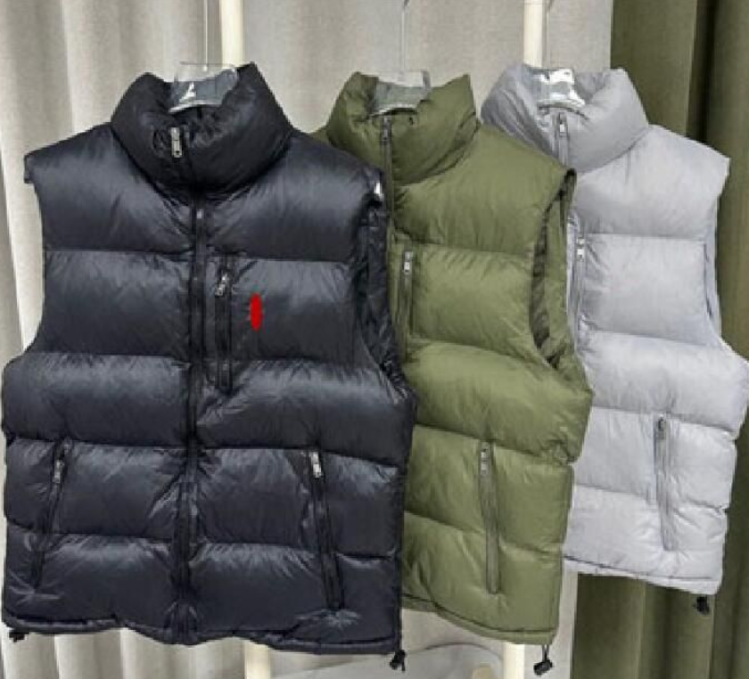 AA mens vest designer gilet pony down puffer jacket woman feather filled material coat Embroidered couple coat oversized down coats S-2XL