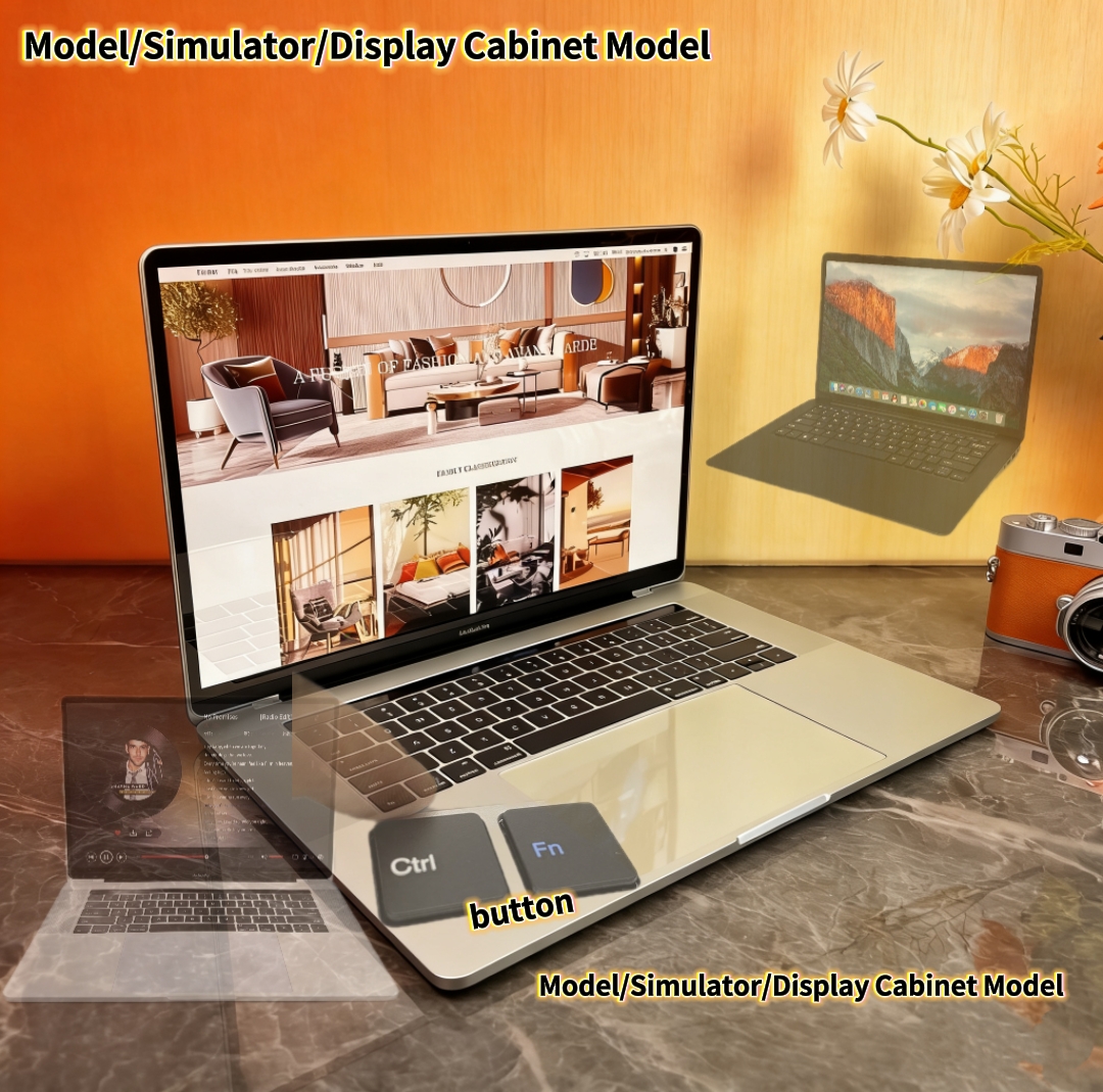 13.3-inch MacBook Laptop/Model/Simulation/Photography Prop Fake Computer Display Stand-image-1087573405
