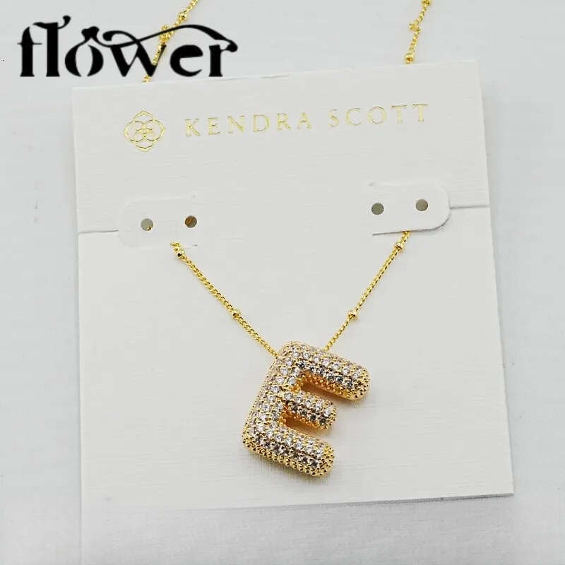 2026 New KS A to T Alphabet Crystal Pendant Necklaces Kendraly Necklace Jewelry Scotts Chain Elegance Oval Female Collar As Birthday Gift