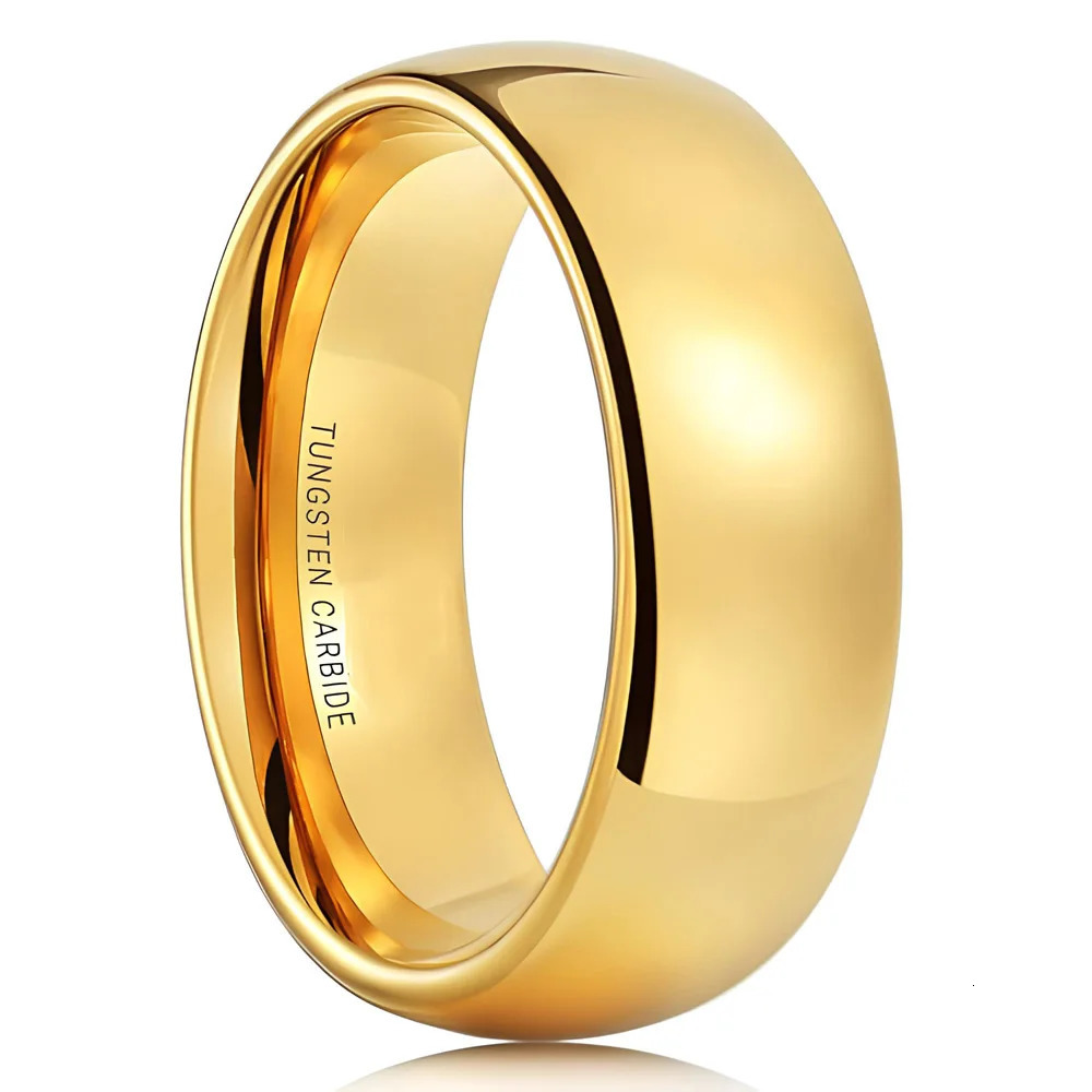 Tungsten Carbide Wedding Rings for Women and Men Classic Comfort Fit Dome Bands Simple Gothic Style Engagement Rings 251202