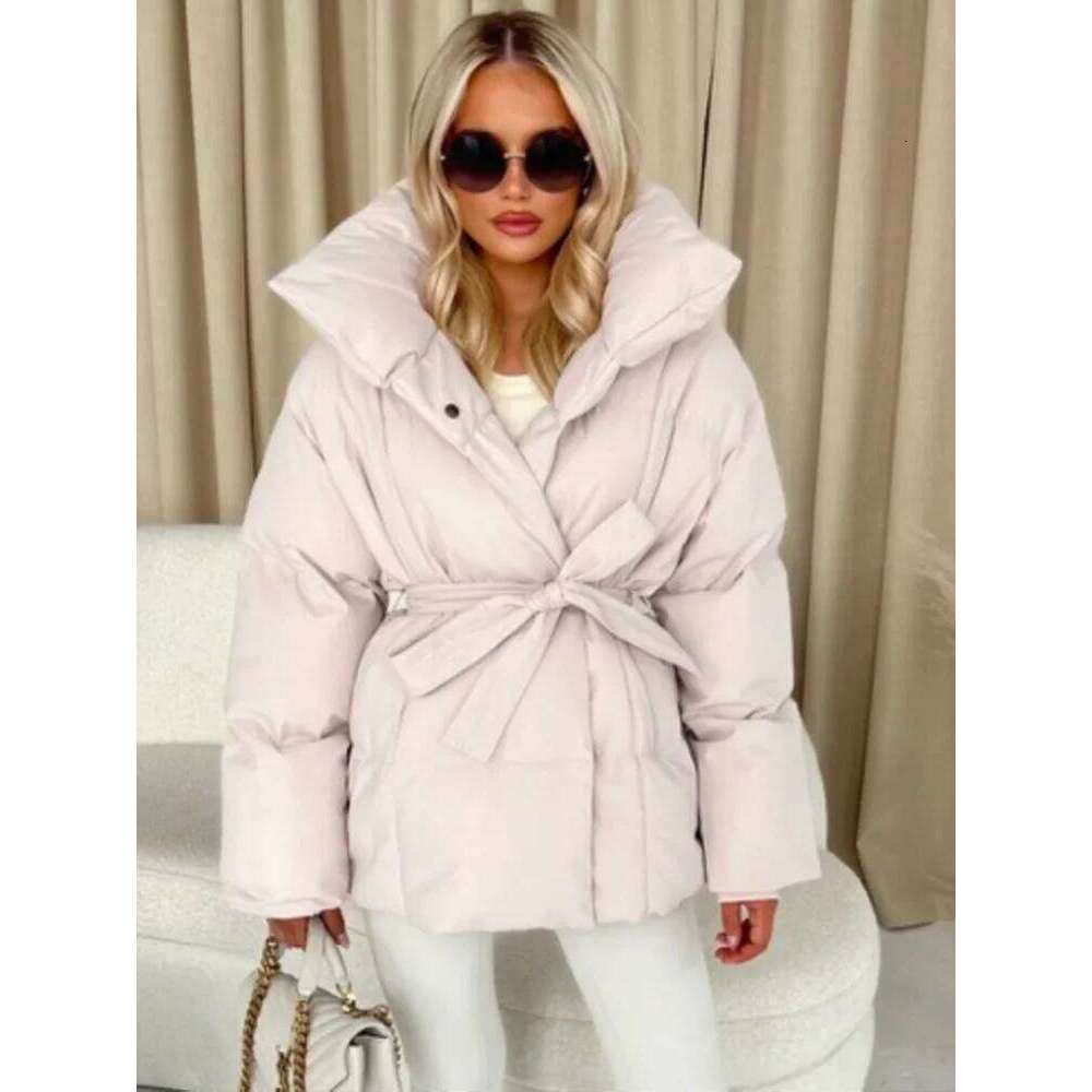 Veste en coton à lacets pour femmes, mode décontractée, col montant, simple boutonnage, poche, vêtements d'extérieur amples, vestes de rue quotid