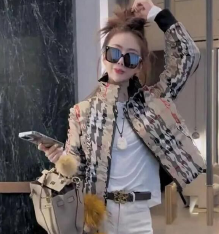 Check jacket women short jackets long sleeve Thin cotton womens coat for autumn