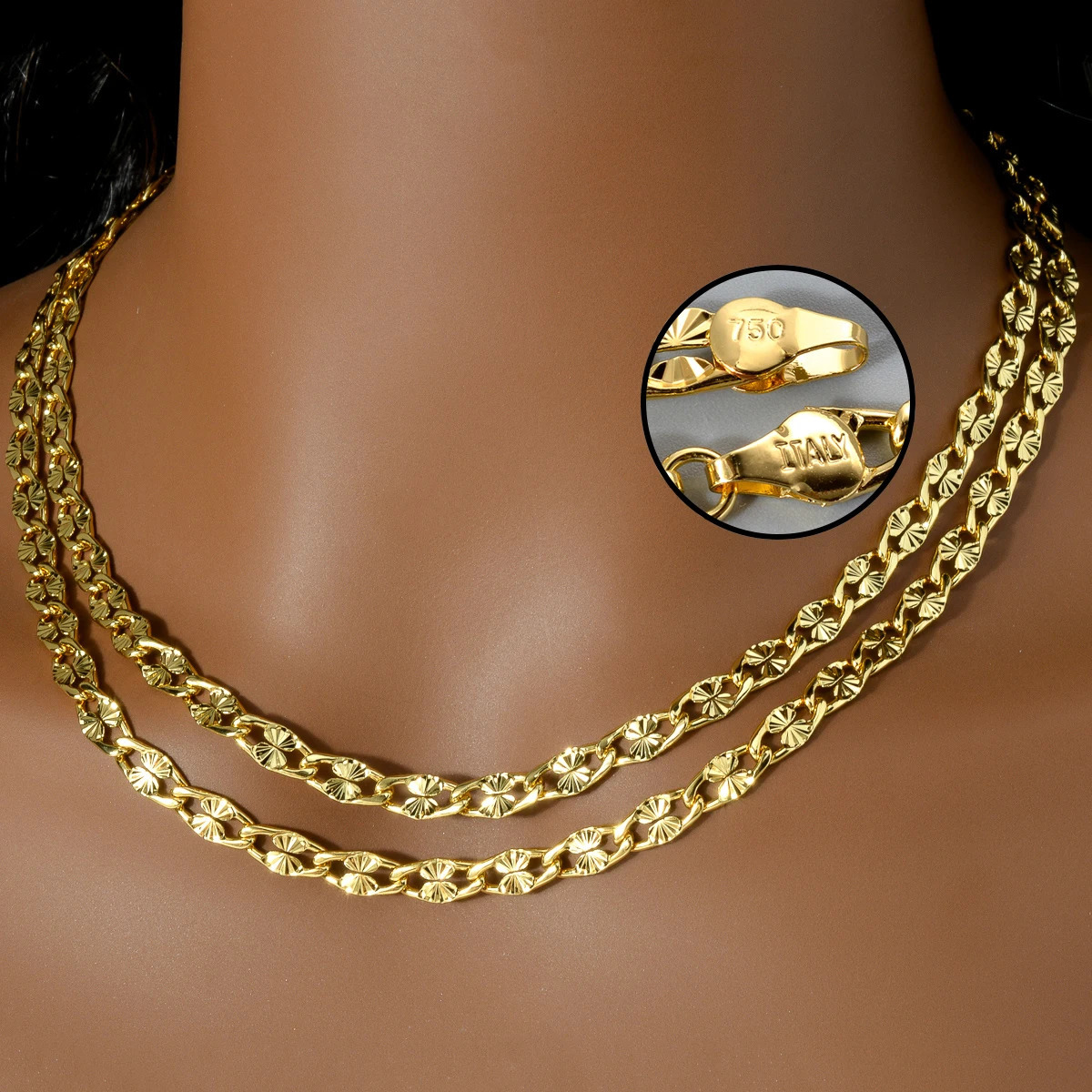 Sunny Jewelry Fashion Copper Chain Necklace Gold Plated For Women Man Daily Wear Party Wedding Engagement Jewelry Gift251201
