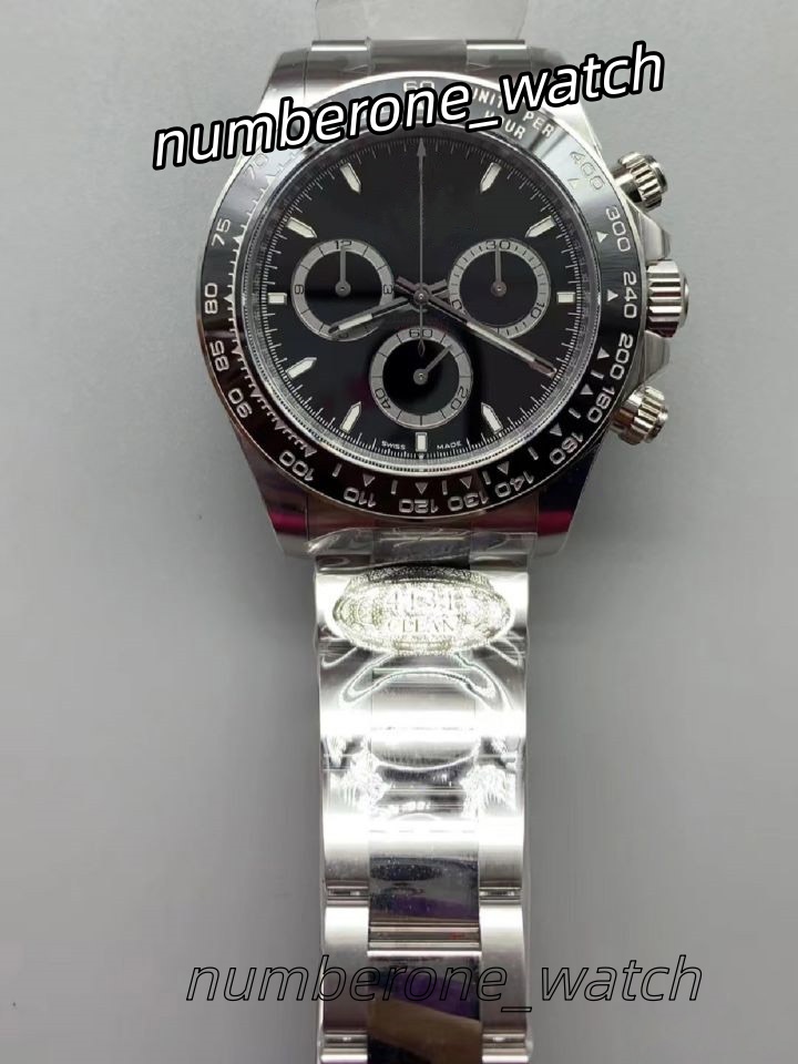Clean Factory Men Watch Automatic Mechanical CAL.4131 Movement 40mm Cosmograph 126500LN Panda Chronograph Work Stopwatch Men's Watches