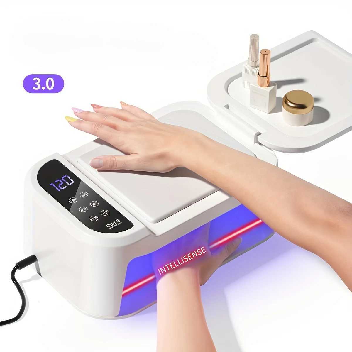 US PlugXEIJAYI 1pc LED Hand Pillow Light Therapy Lamp UV Glue Dryer Fast Nail Dryer Nail Polish Curing UV Lamp With 5 Timers M251208