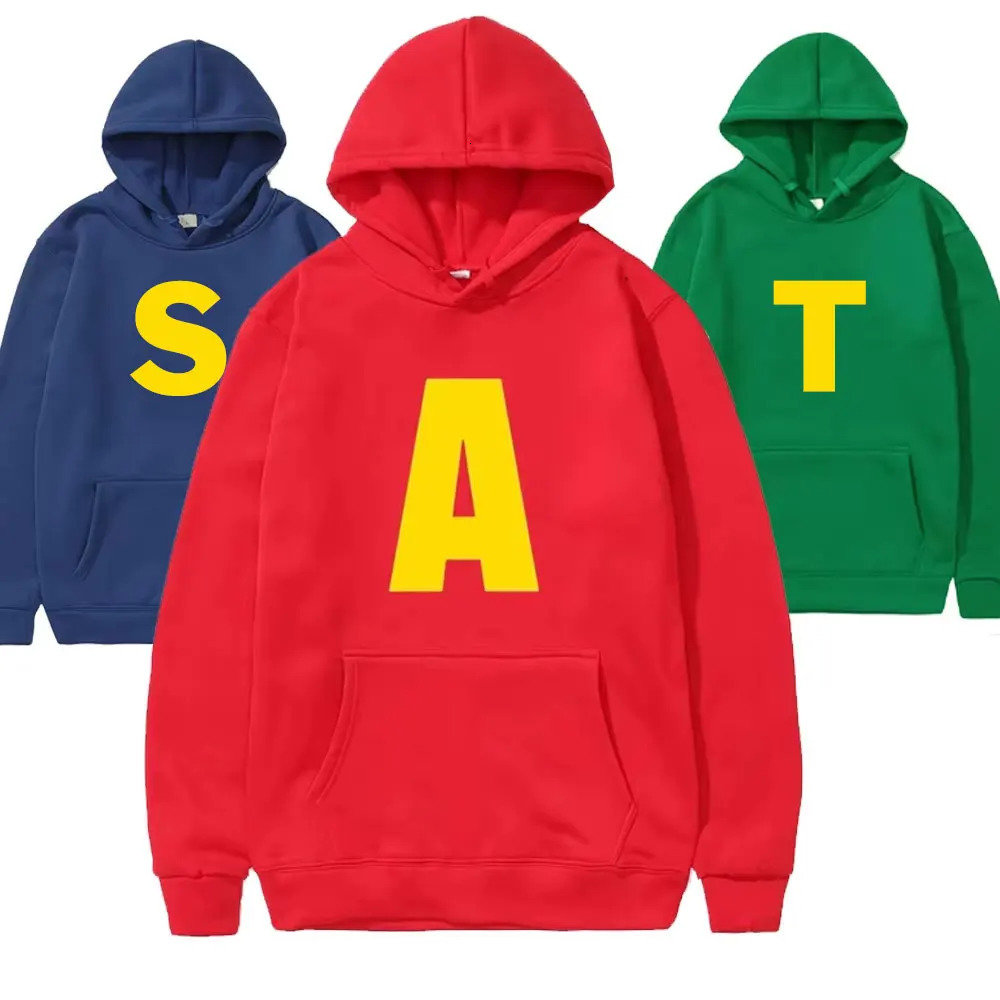 Alvin et les Chipmunks mode unisexe vêtements de sport décontractés hommes à capuche Chipmunk Halloween Costume femmes hauts pullover 251205