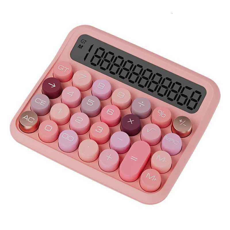 NEW-Mechanical Calcator 12 Digit With 5-Inch LCD Display Big Buttons Desk Calcator Cute For Off And He Use H251208-image-1087661476