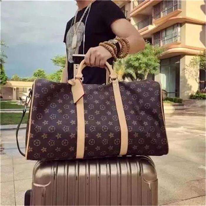 10A High Quality New 55CM Leather Designer Men Duffel Bags Suitcases Large Sport Outdoor Packs Shoulder Travel Messenger Bag Totes Bags