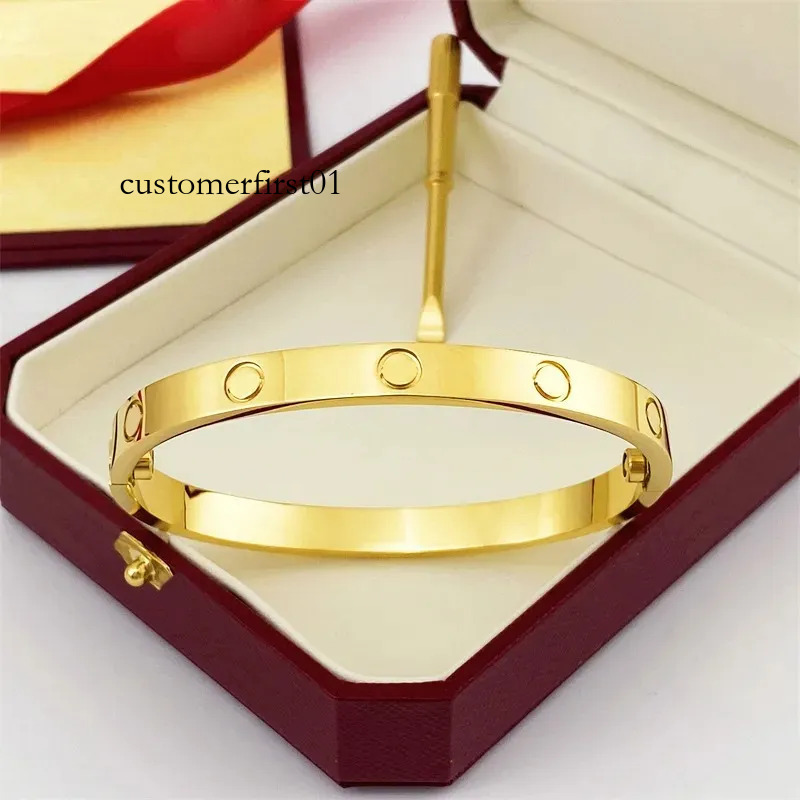 Bracelets Designer Bracelet Jewelry Charm Bangle Sier Gold Rose Stainless Steel Jewellery Colorfast Cuff Braclet Party Couple Friendship 961