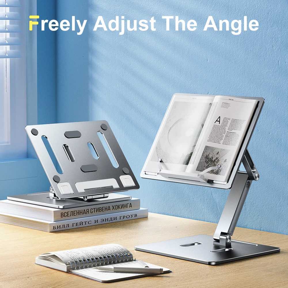 Aluminum Laptop Stand Height Angle Adjustable Reading Stand with Foldable Base Notebook Desktop iPad Stand Tablet Stand Holder C251208-image-1087683962